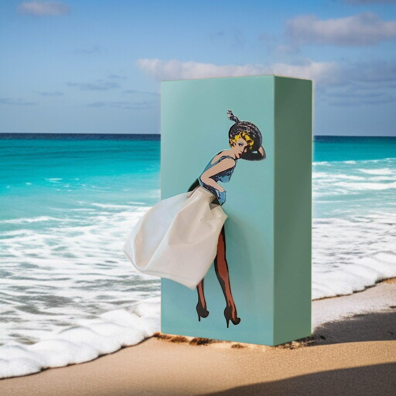 フリルスカートティッシュボックス 蓬裙少女フェイス カートゥーンアニメ少女 ティッシュケース