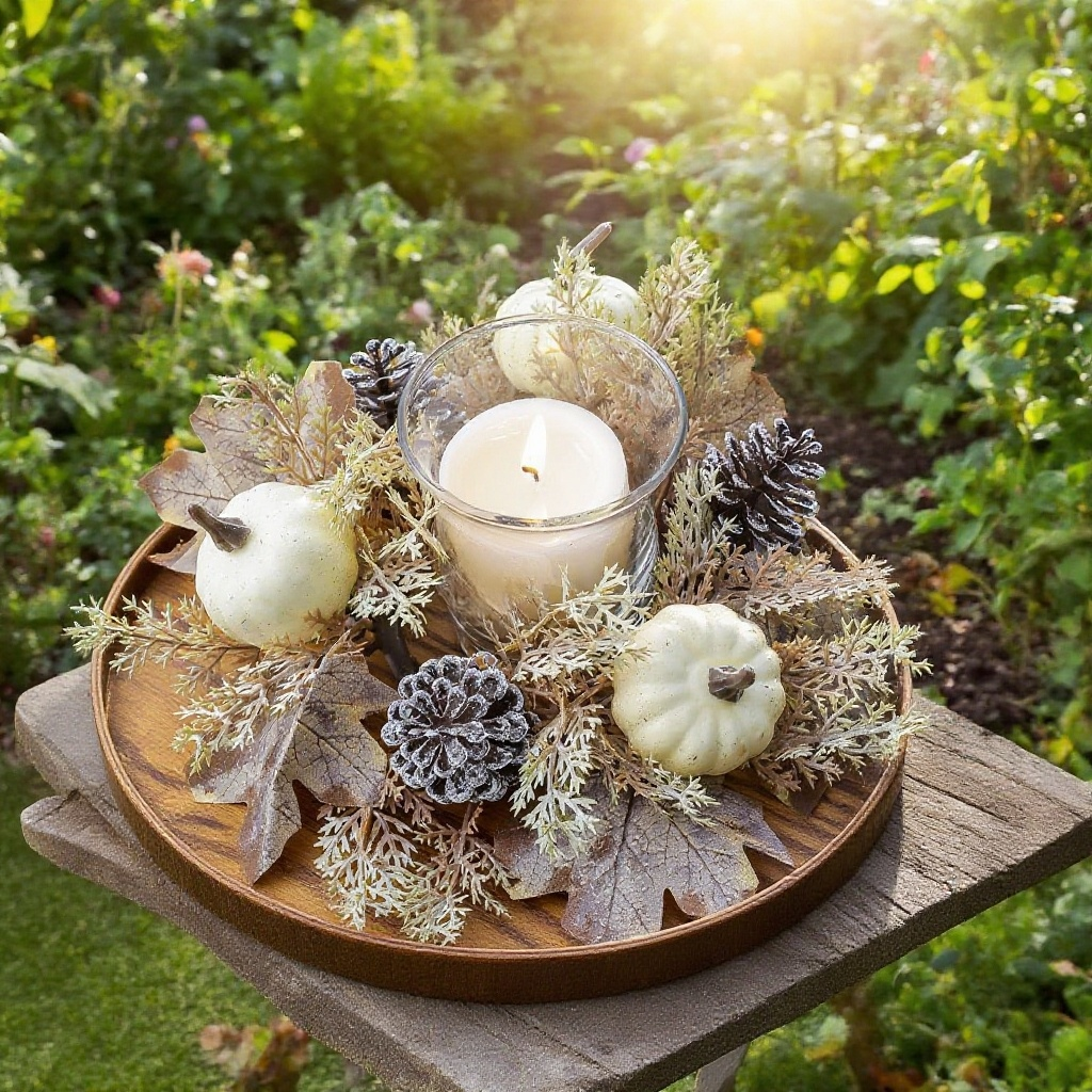 가을 파티 장식용 호박 솔방울 화환