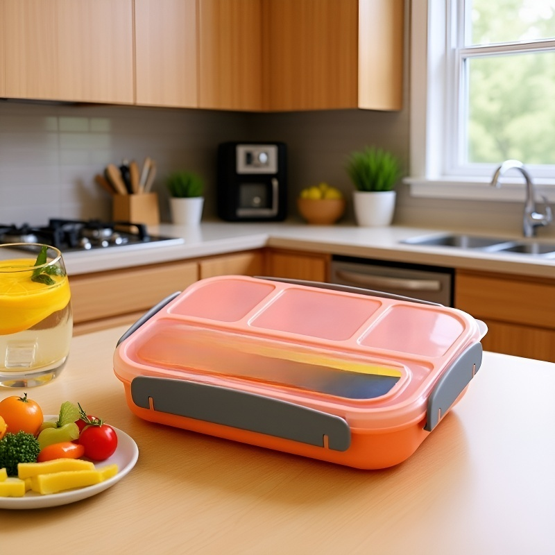 Mikrowellengeeignete Lunchbox aus Kunststoff