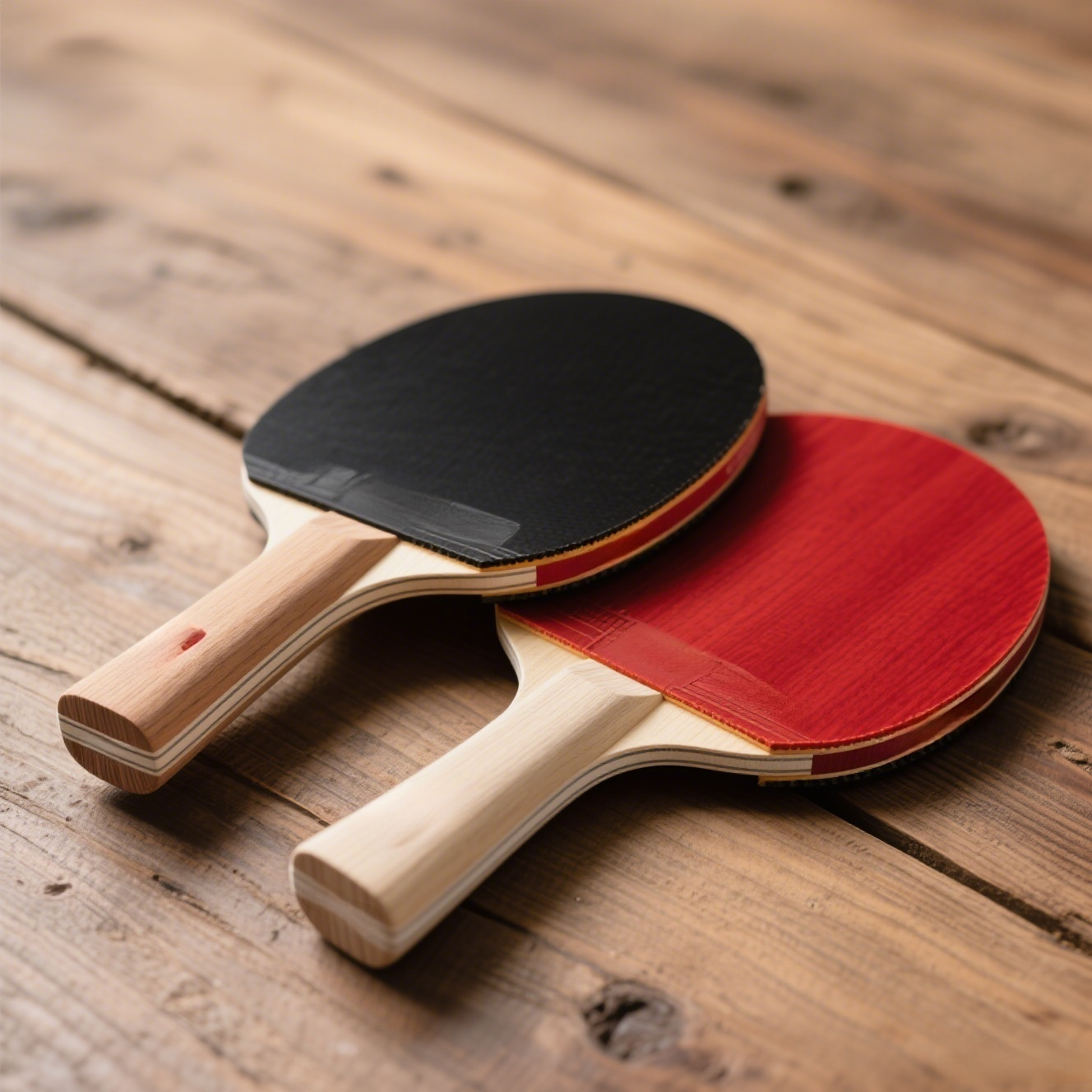 Professional table tennis racket with ergonomic handle