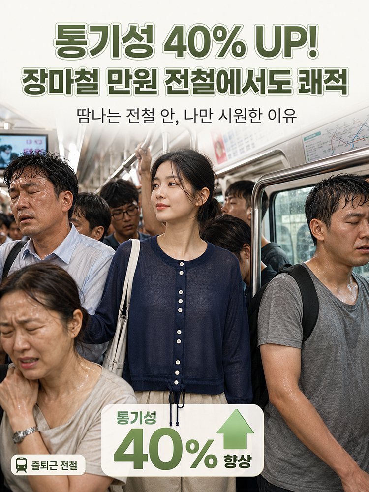 여성용 린넨 혼방 가디건