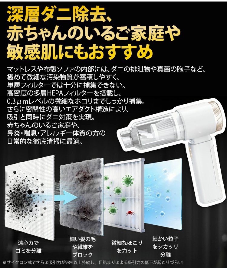多機能ハイパワー空気入れ&車用掃除機 - detail 19