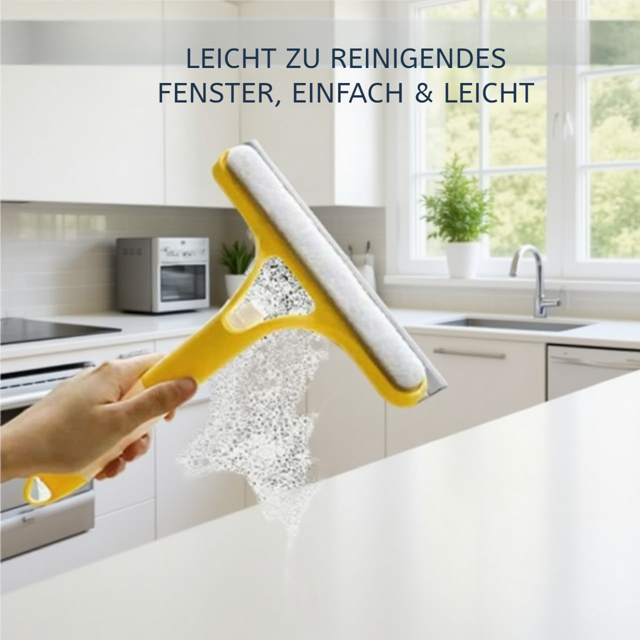 3-in-1 Fensterreiniger mit Sprühflasche, Scheibenwischer für Auto- und Fensterglas