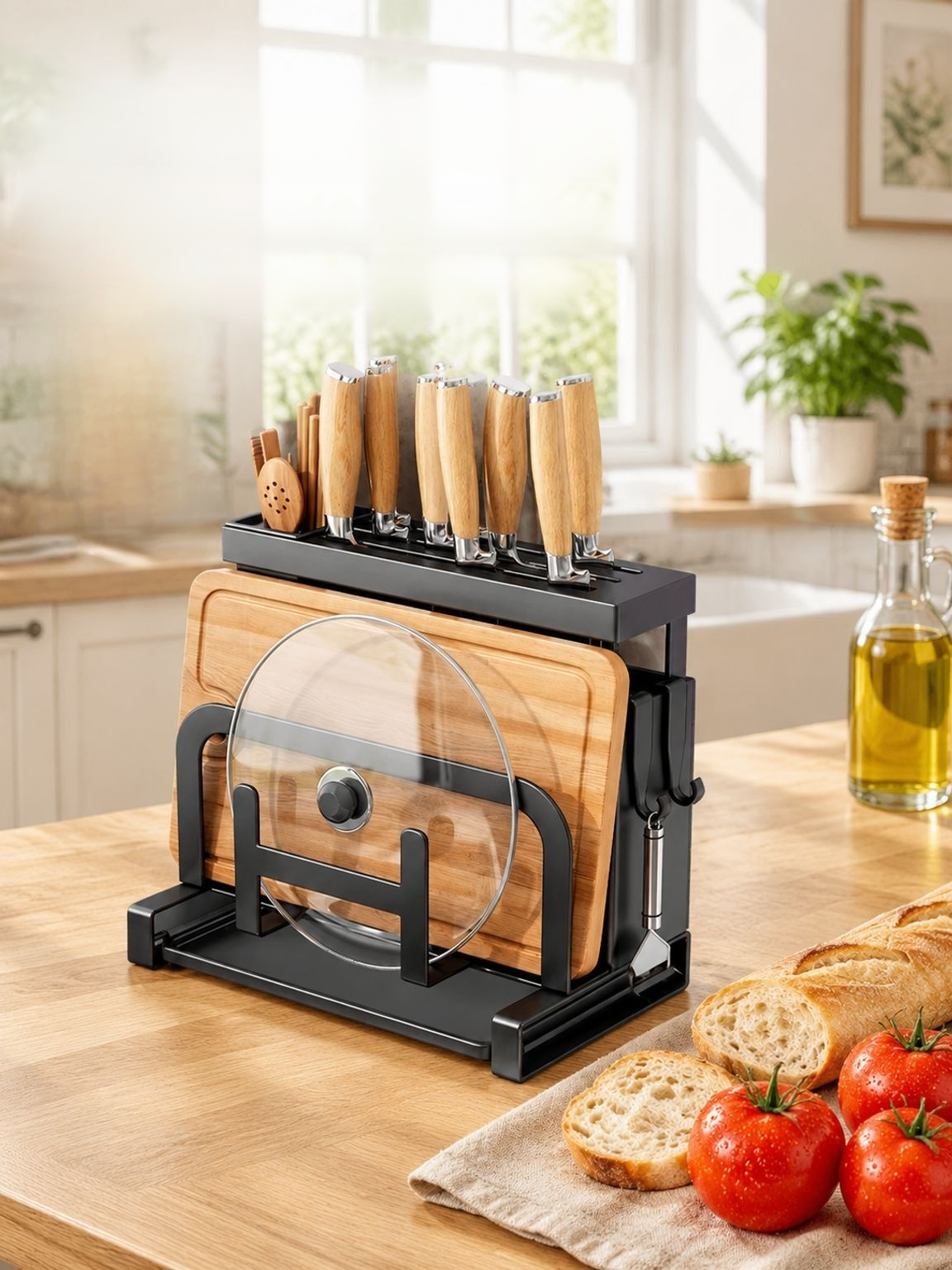 Organiseur de cuisine polyvalent pour ustensiles et accessoires