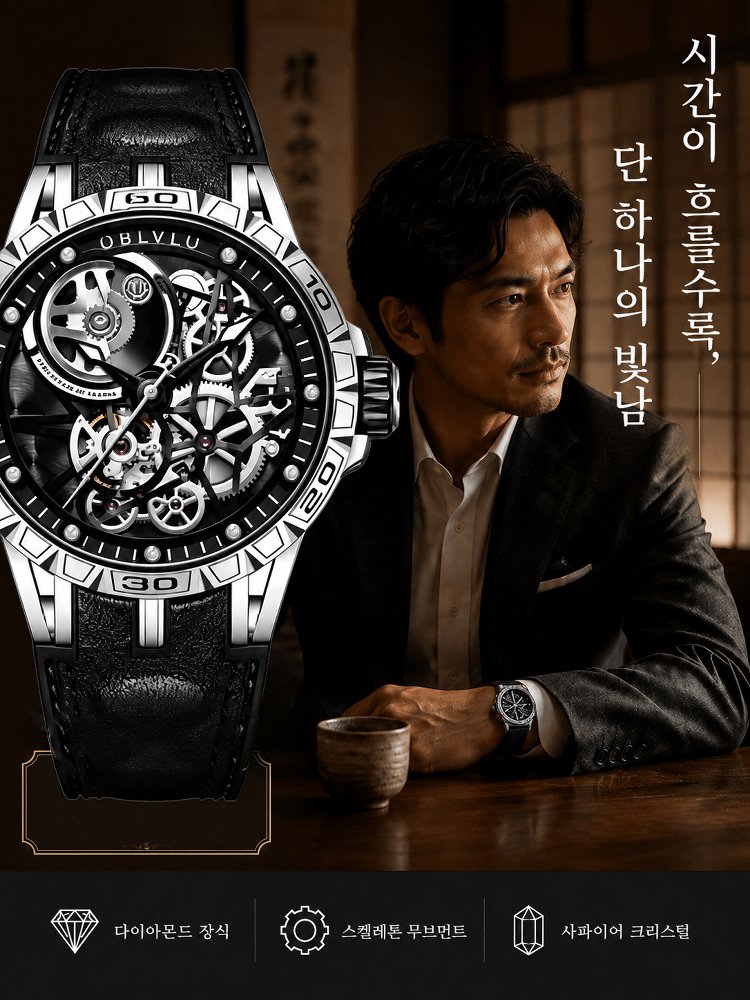 【1+1特价】리미티드 에디션 스켈레톤 워치