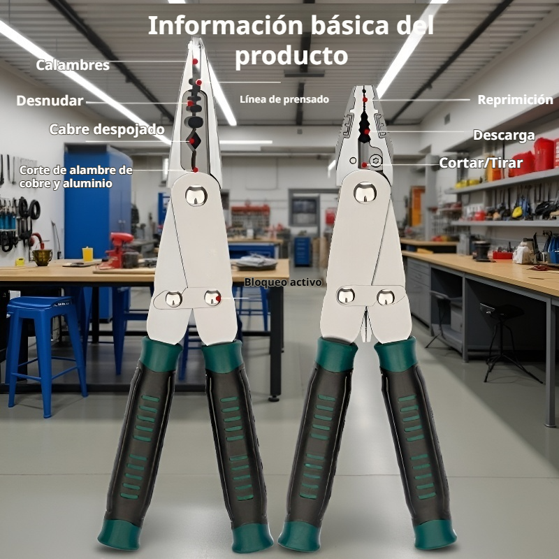 Alicates pelacables multifuncionales y transformables