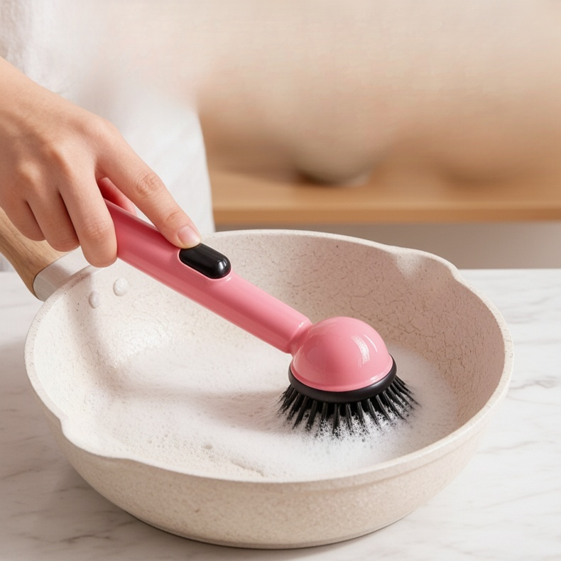 브러쉬 패드 교체 가능한 청소 브러쉬