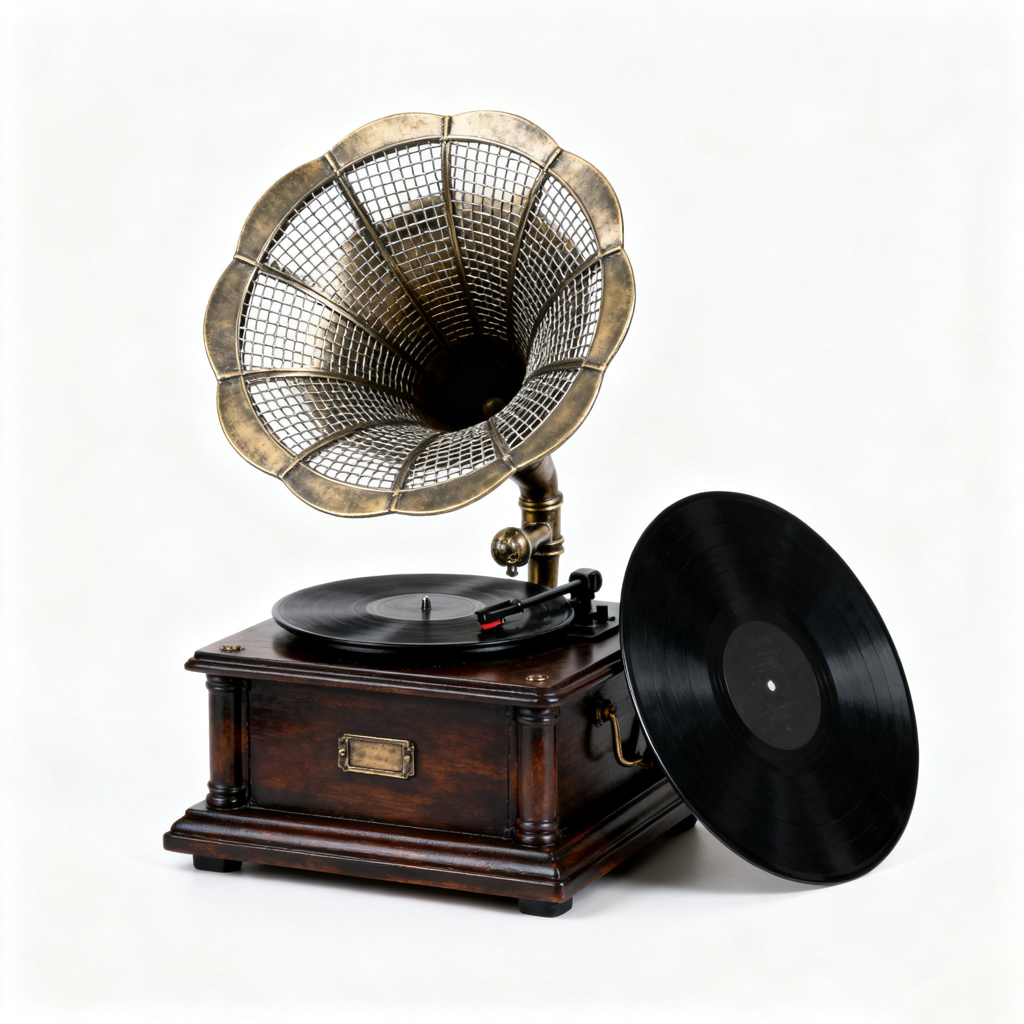 레트로 스타일 레코드 플레이어 인테리어 소품