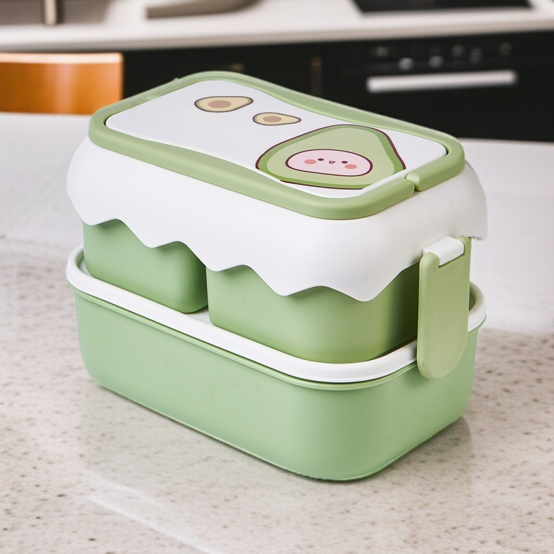 2단 도시락 학생 직장인 전자레인지 런치박스 식기