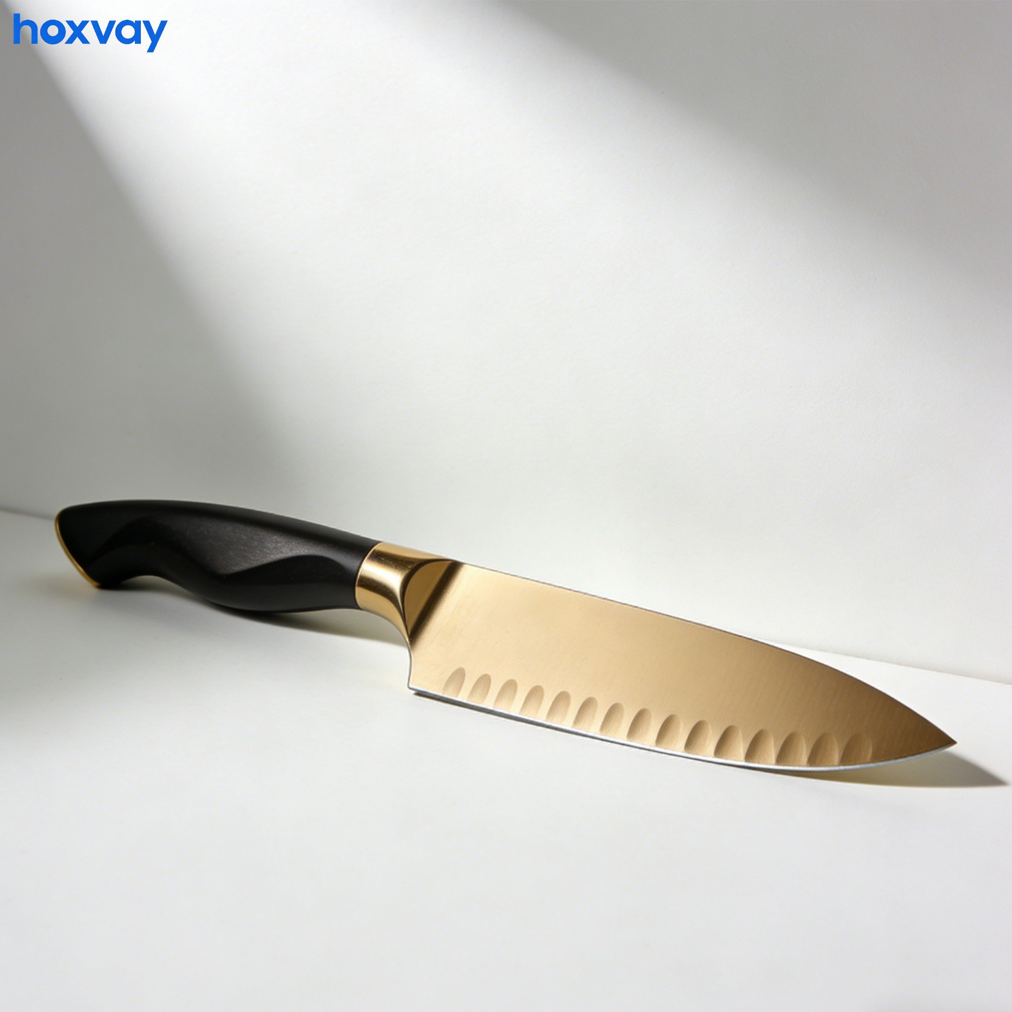 Professional chef using sharp kitchen knife