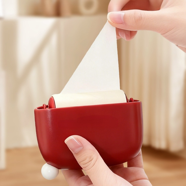 迷你衣物黏毛器聖誕帽造型黏毛滾筒