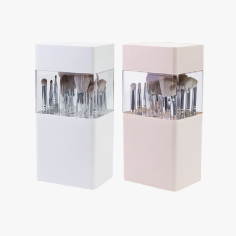 Makeup brush storage box transparent dust-proof loose powder brush eyeshadow brush eyebrow pencil ey