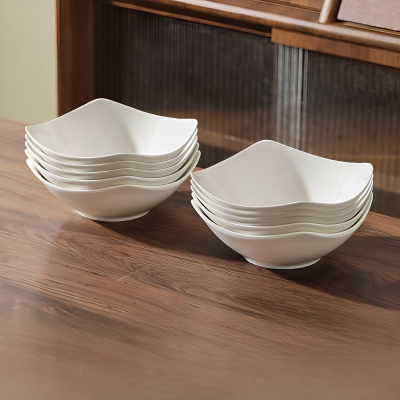 จานเซรามิกอเนกประสงค์สำหรับสลัดและซุป