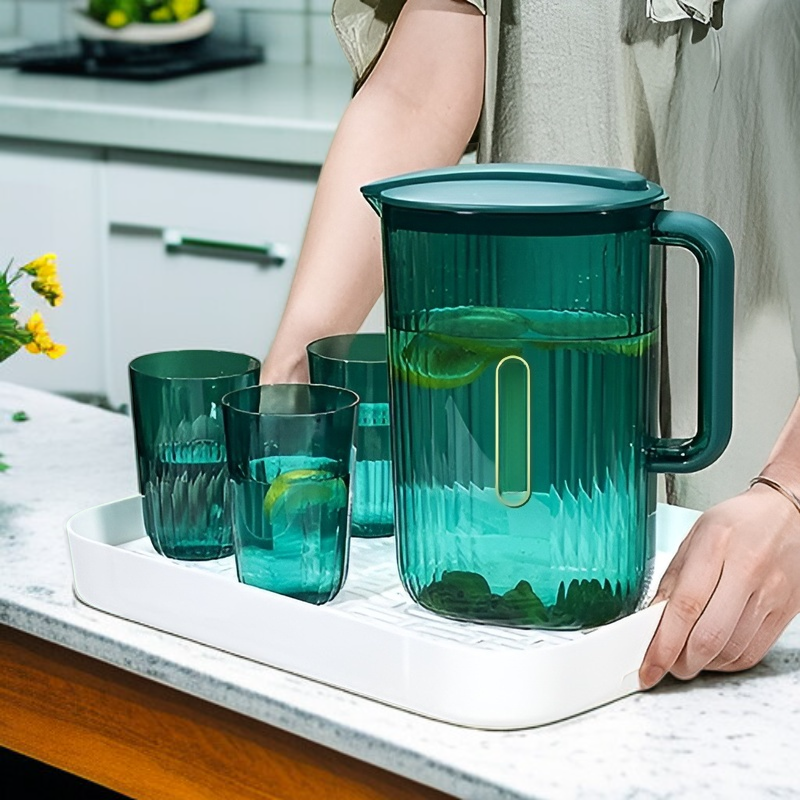 家庭用大容量耐熱ガラス冷水ポット