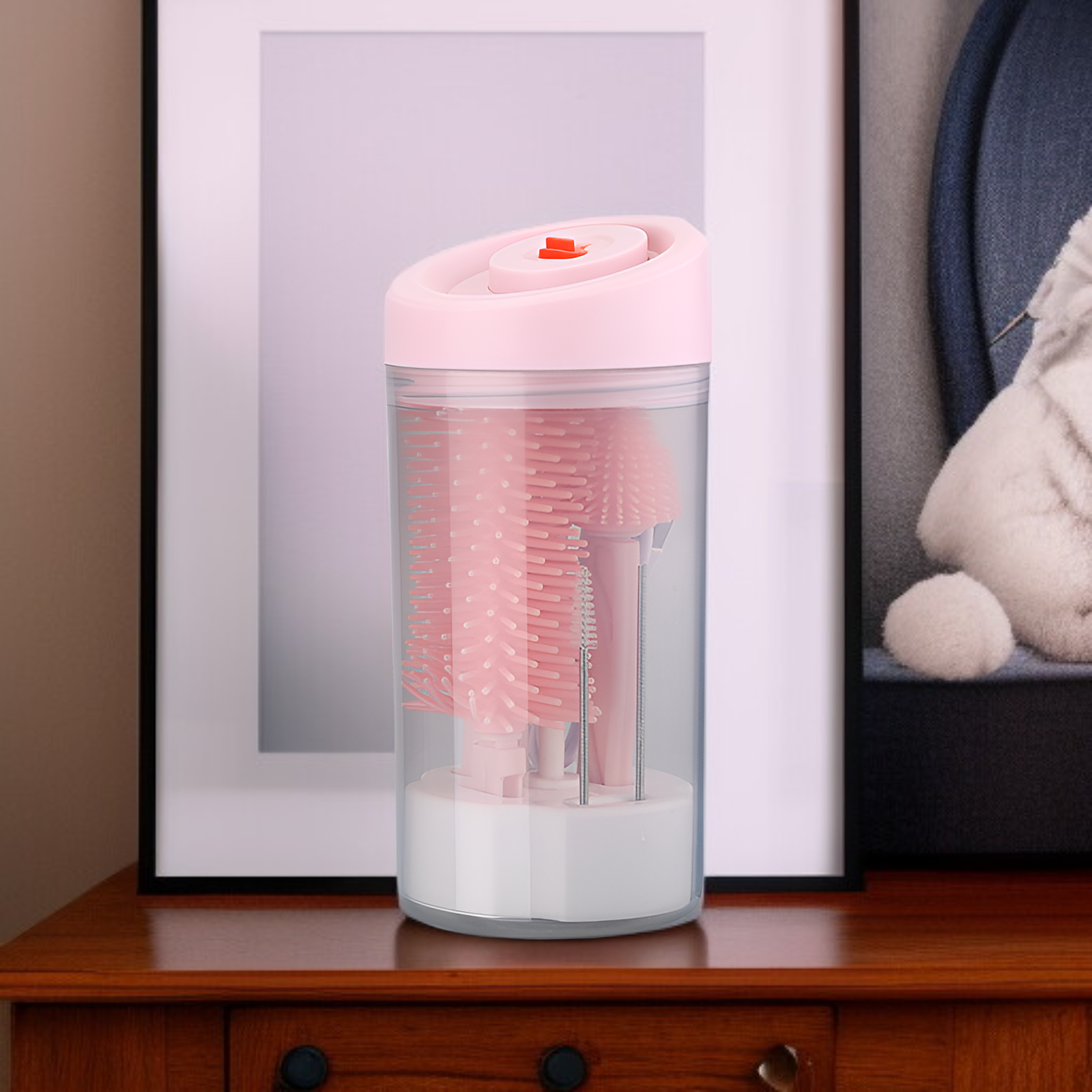 ベビー用シリコン哺乳瓶ブラシ紫外線消毒収納セット