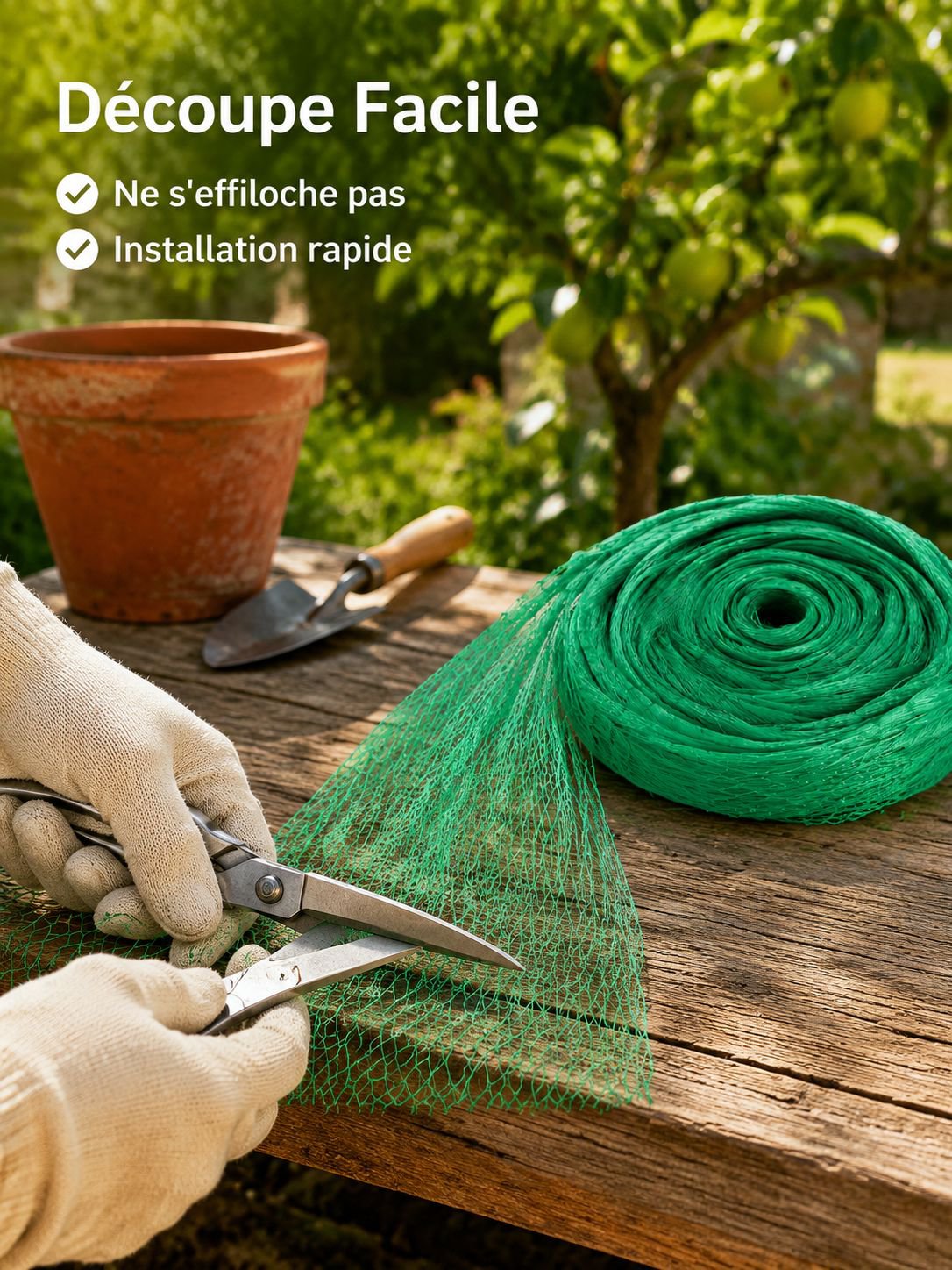 Filet anti-oiseaux pour jardin, filet de protection en polyéthylène pour cour, filet anti-oiseaux po