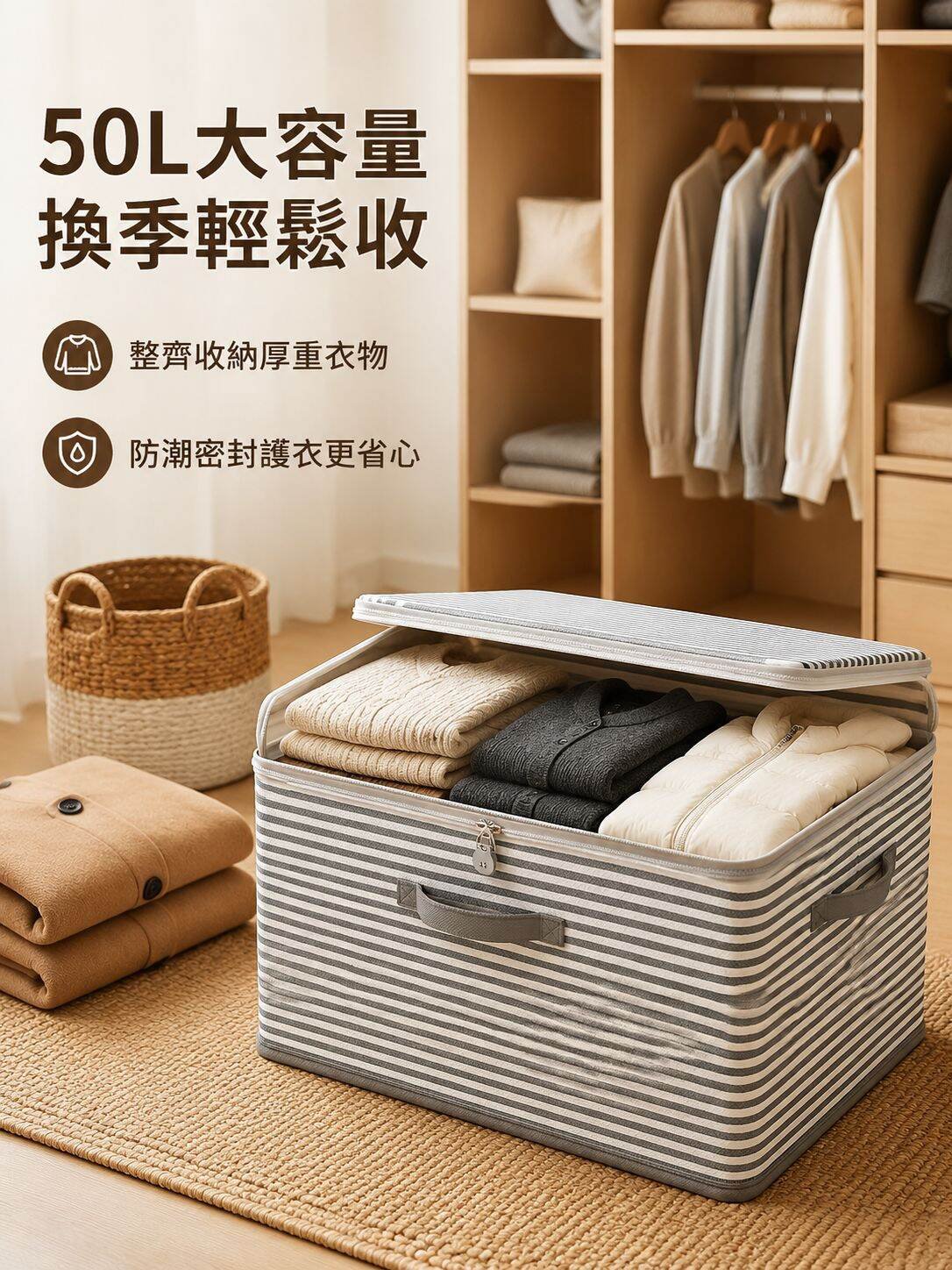 帶密碼儲物箱子可折疊家用收納整理箱