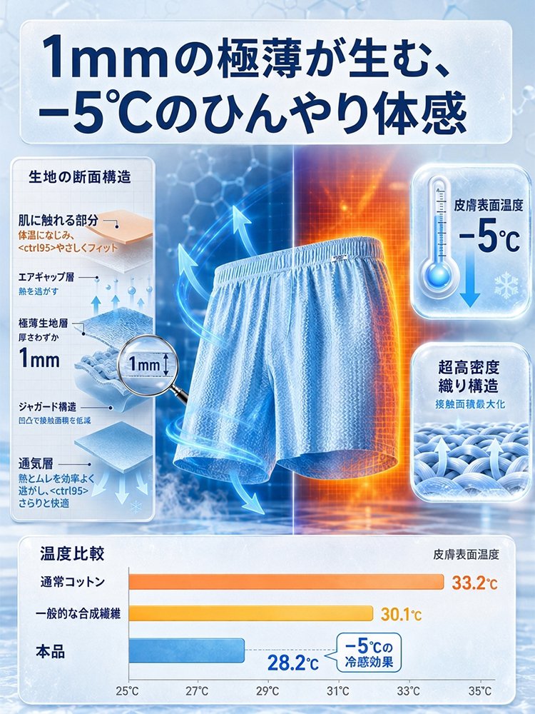 【極上の履き心地】 シルクトランクス