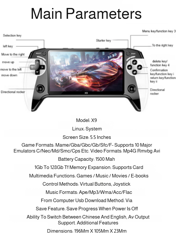 【Global Battle】Ultra-HD Arcade Handheld Game Console