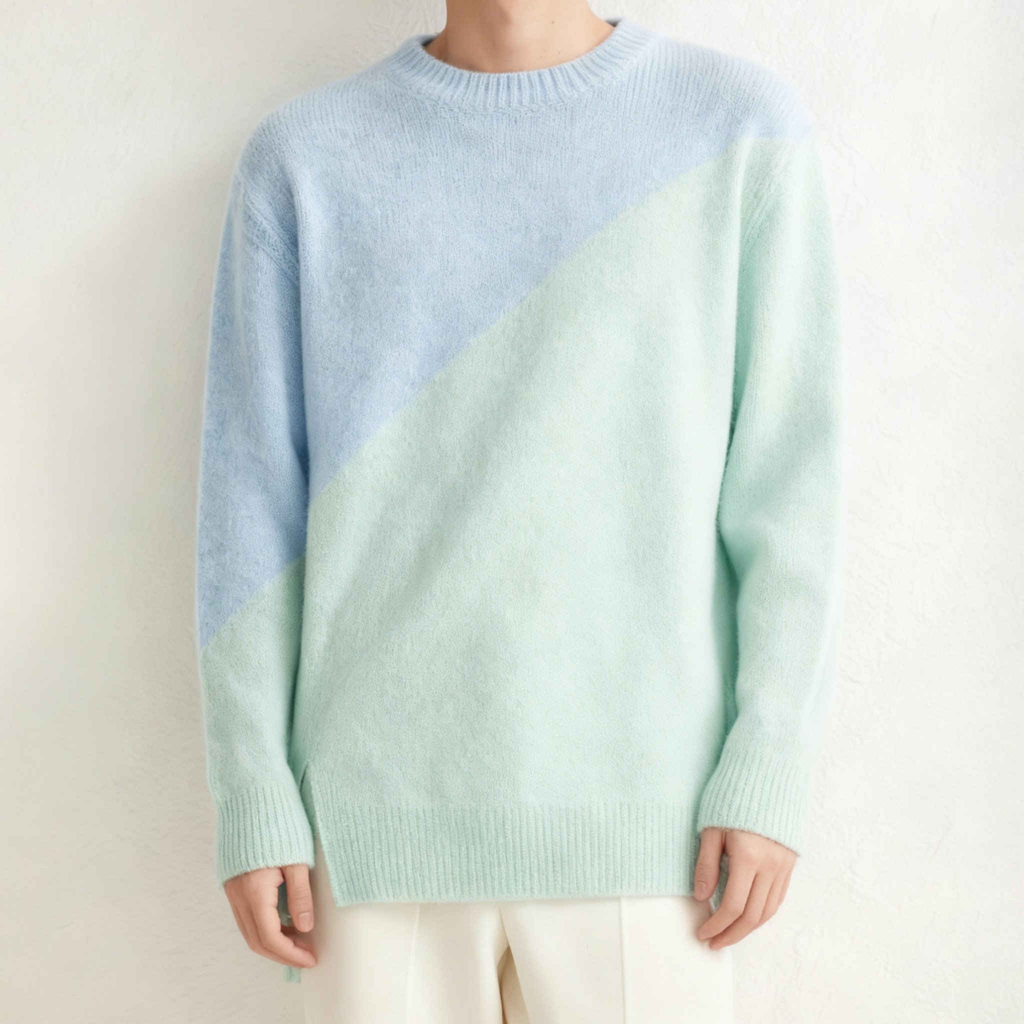 상큼한 뉴 스타일 니트 착용샷