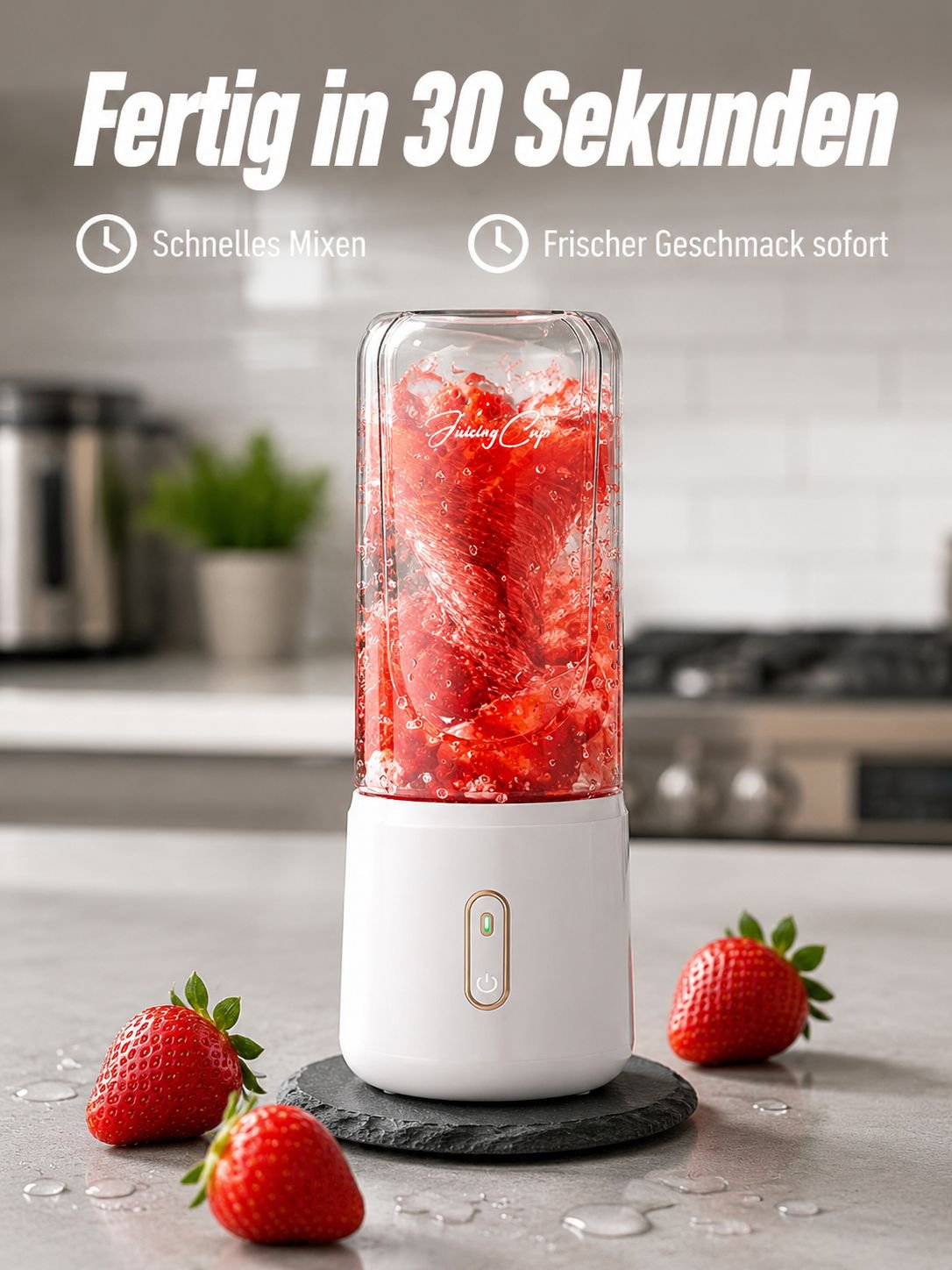 Leistungsstarker Smoothie Becher für unterwegs