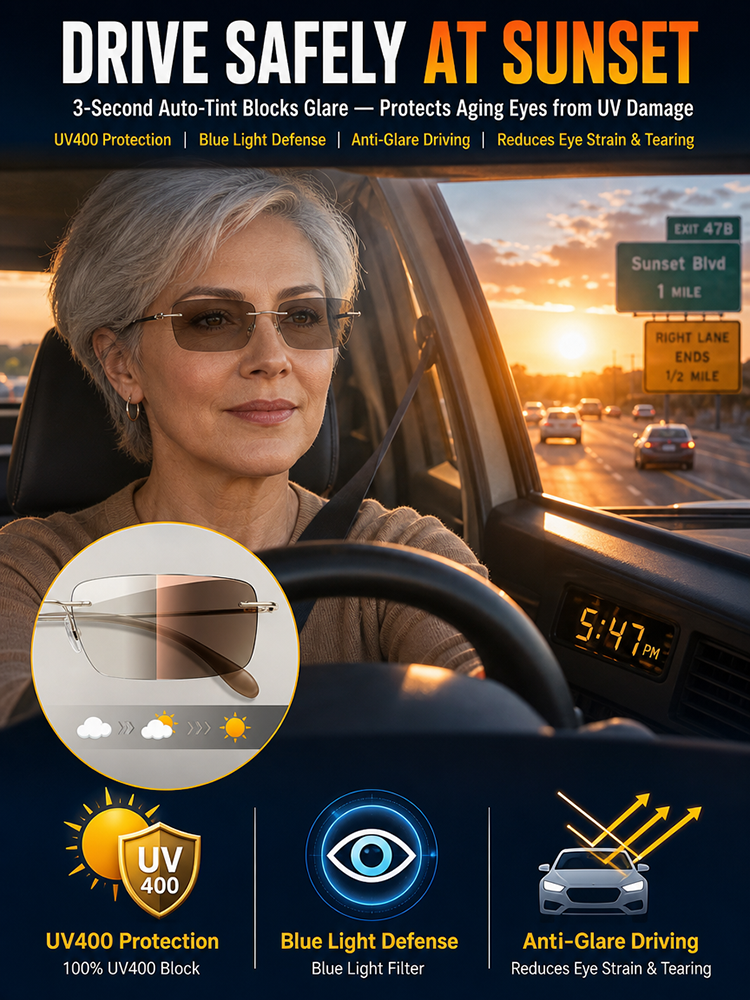 Ultra-Thin, Frameless Photochromic Reading Glasses