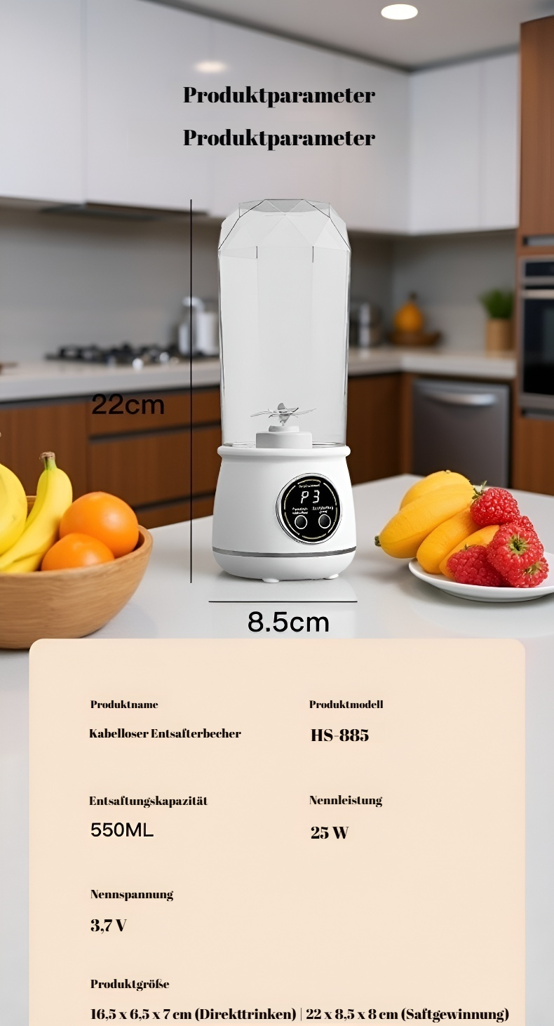 Einfache Reinigung des multifunktionalen Entsafters