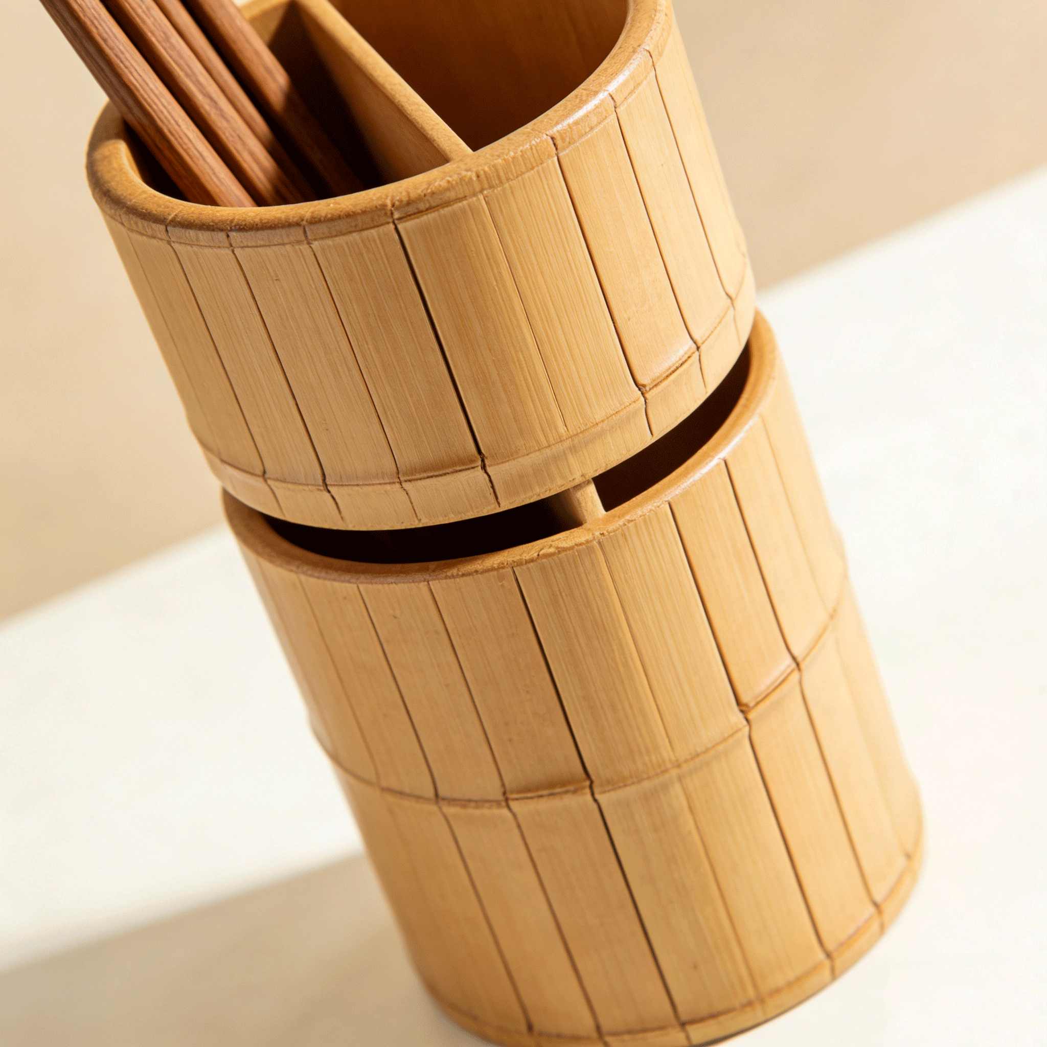 筷子湯匙收納筒三入組整體外觀展示