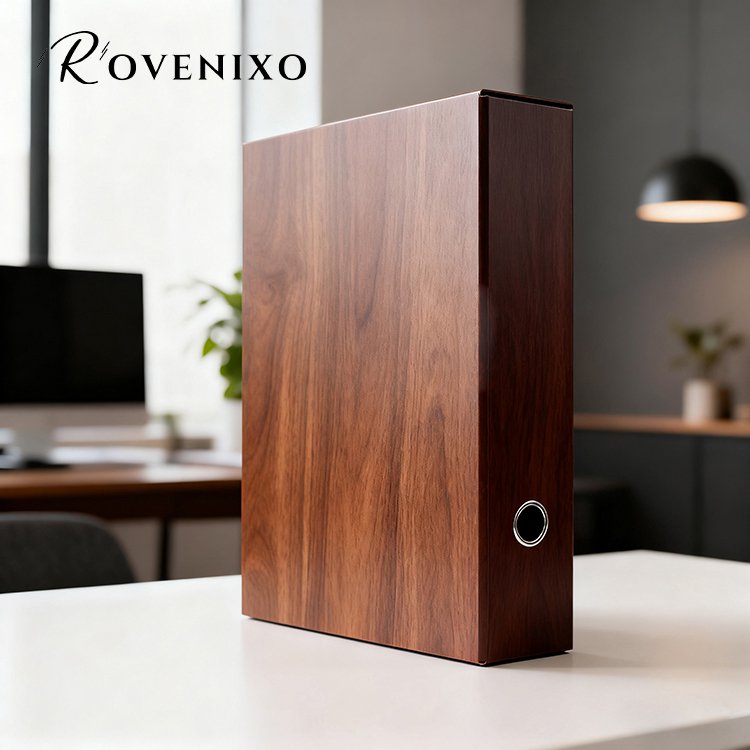 กล่องใส่เอกสารสีไม้ธรรมชาติ