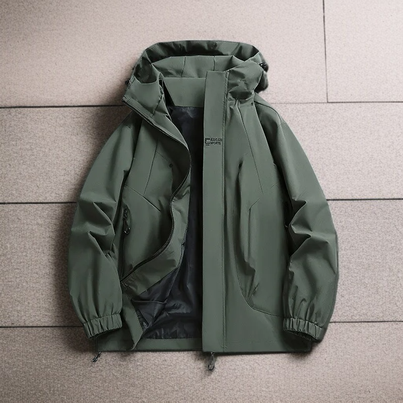 남성 아웃도어 트레이닝 봄가을 얇은 코트 방수 야상 트렌치코트 자켓 아웃도어 바람막이 트레이닝복