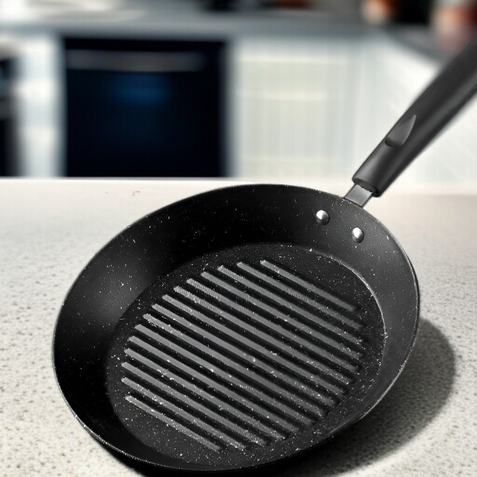 卵ハンバーガー調理中のオムレツパン