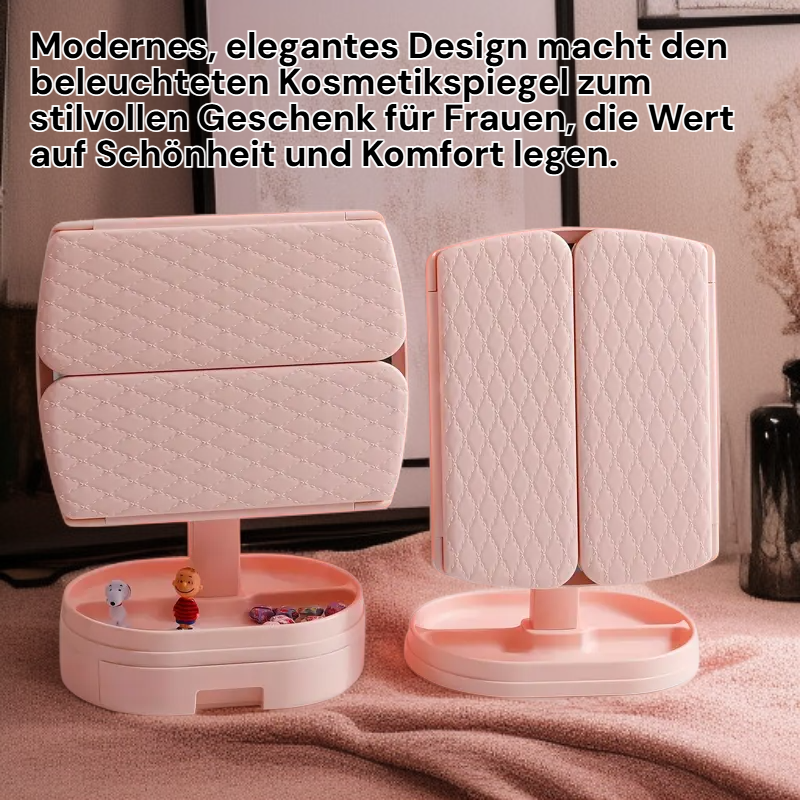 Aufbewahrungsständer mit Touchscreen-Schönheitsspiegel, perfekte Geschenkidee für Damen
