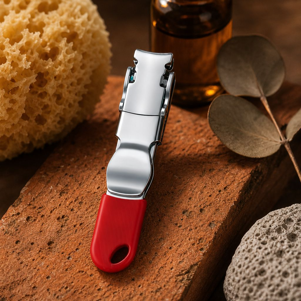 Cortauñas suizo plegable portátil, corte diagonal para manicura