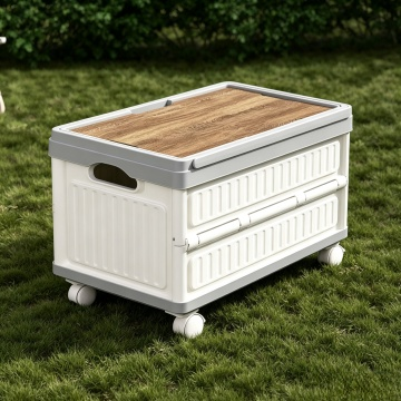 Foldable outdoor camping storage box for easy packing