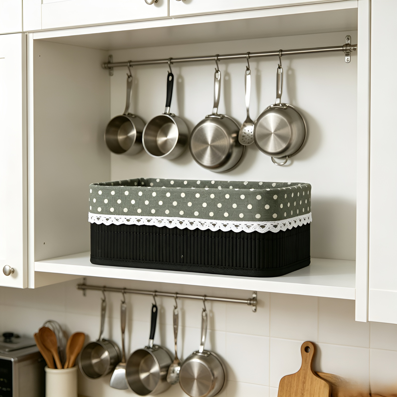 Panier de rangement en bambou tressé