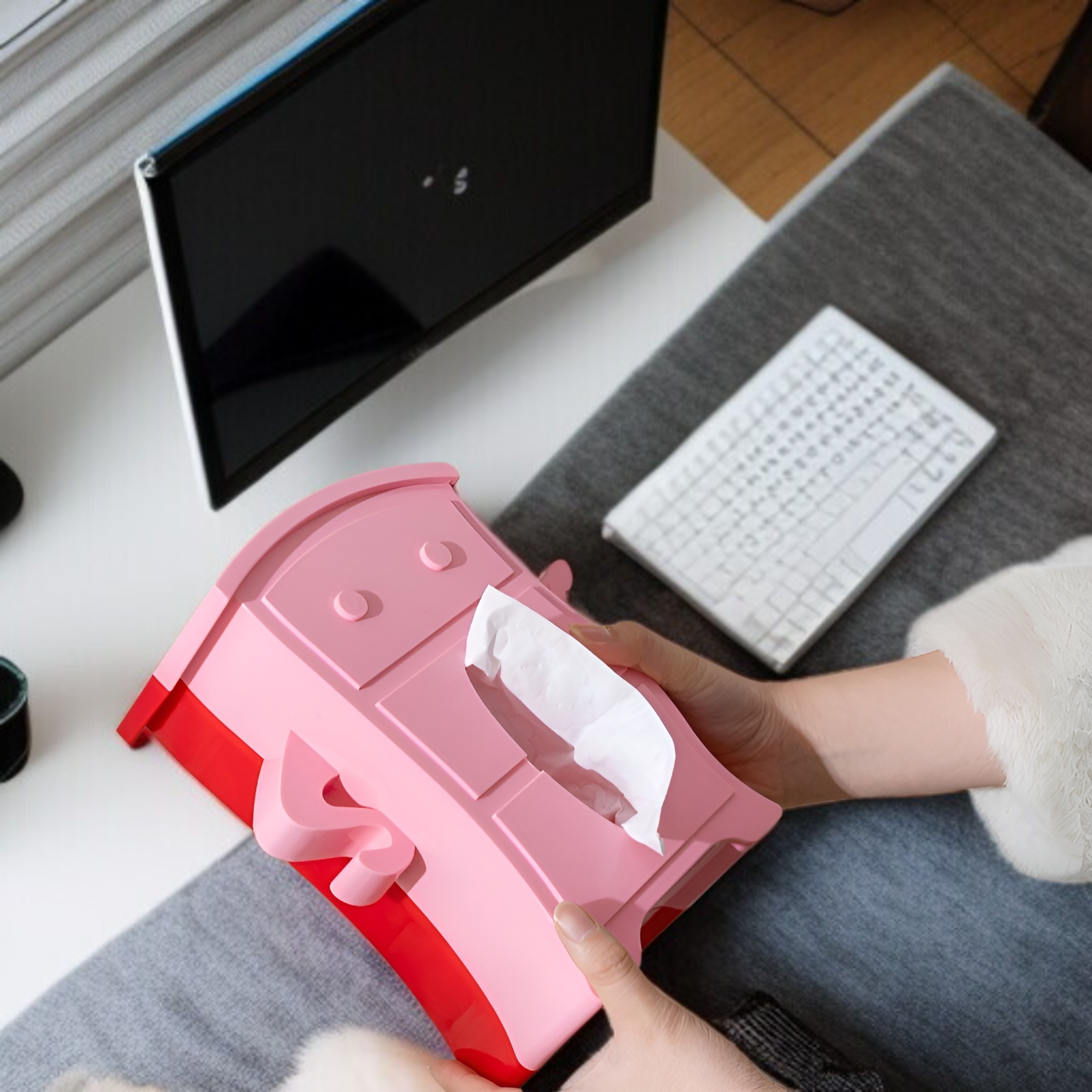 クリエイティブな小さな貴族のティッシュボックス、リビングルーム、バスルーム、ビルディングブロック、ティッシュボックス、トイレ、リフティングスプリング付き、ペーパーボックス