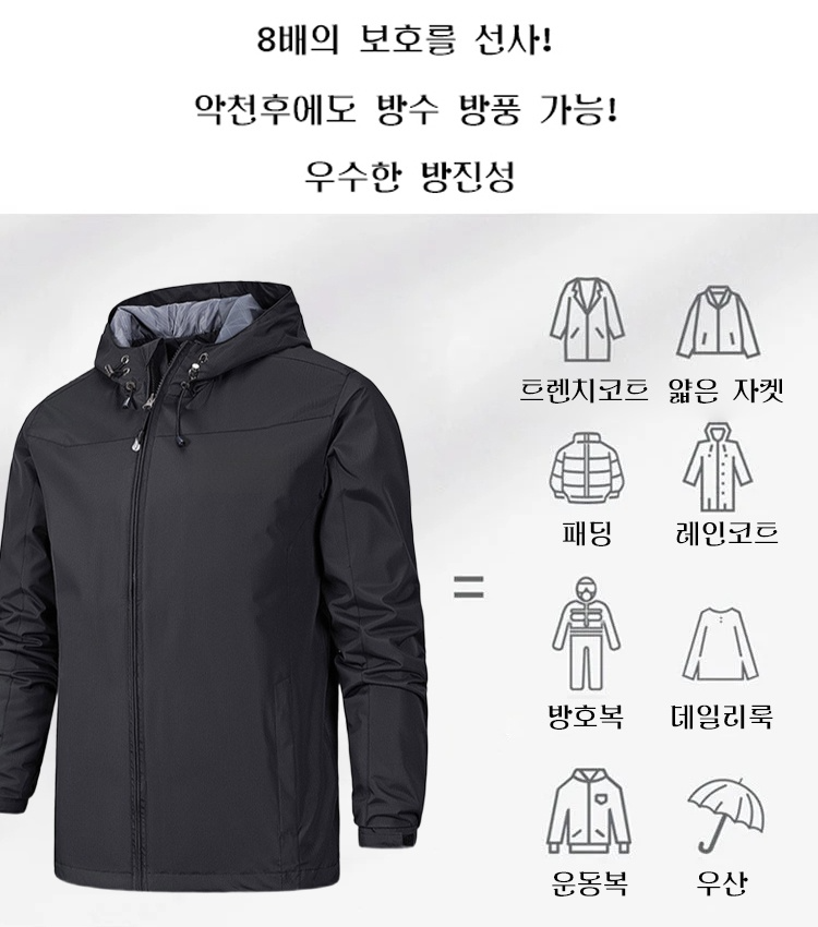 야상 방풍 방수 바람막이 자켓