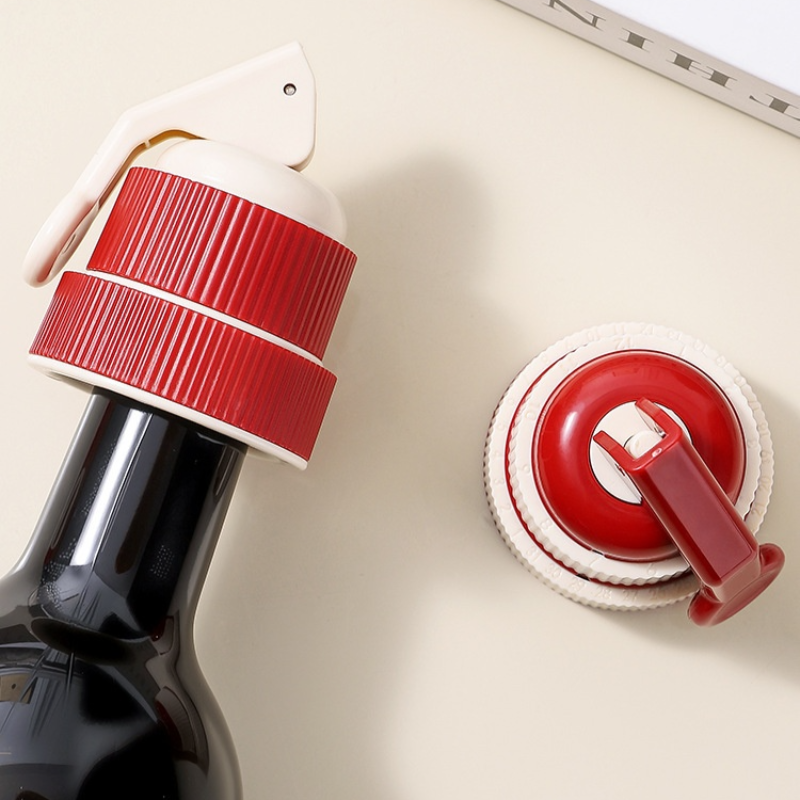 Press-type timer wine stopper