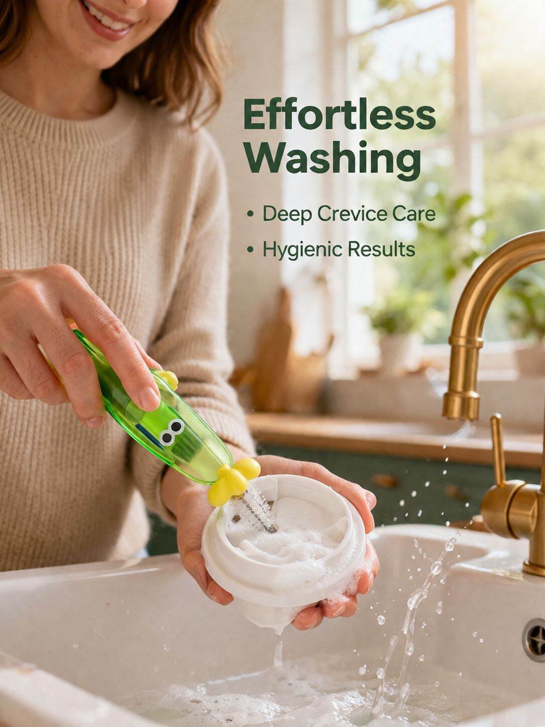 Multifunctional Eggplant Cup Lid Cleaning Brush