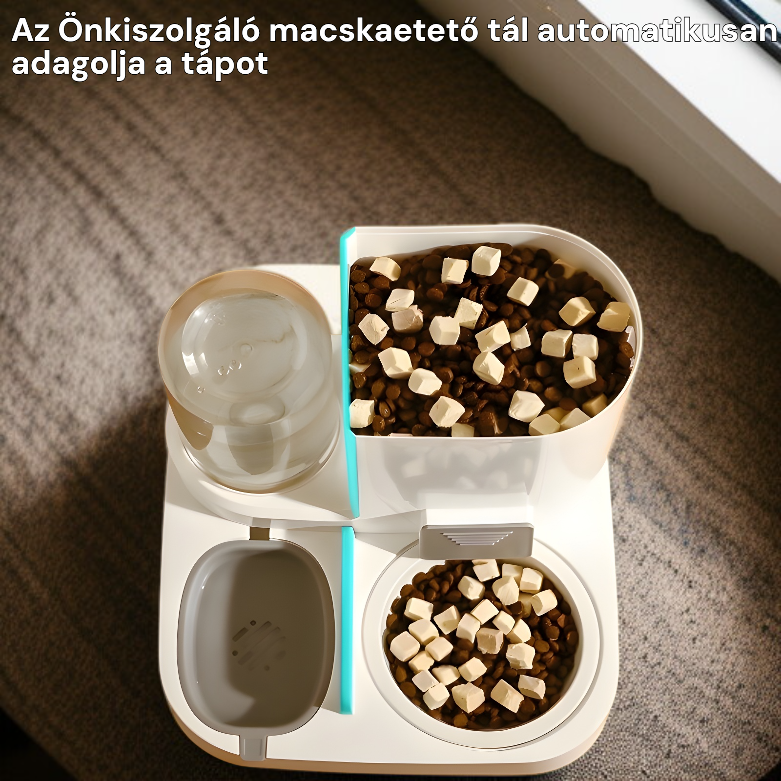 Önkiszolgáló macskaetető tál