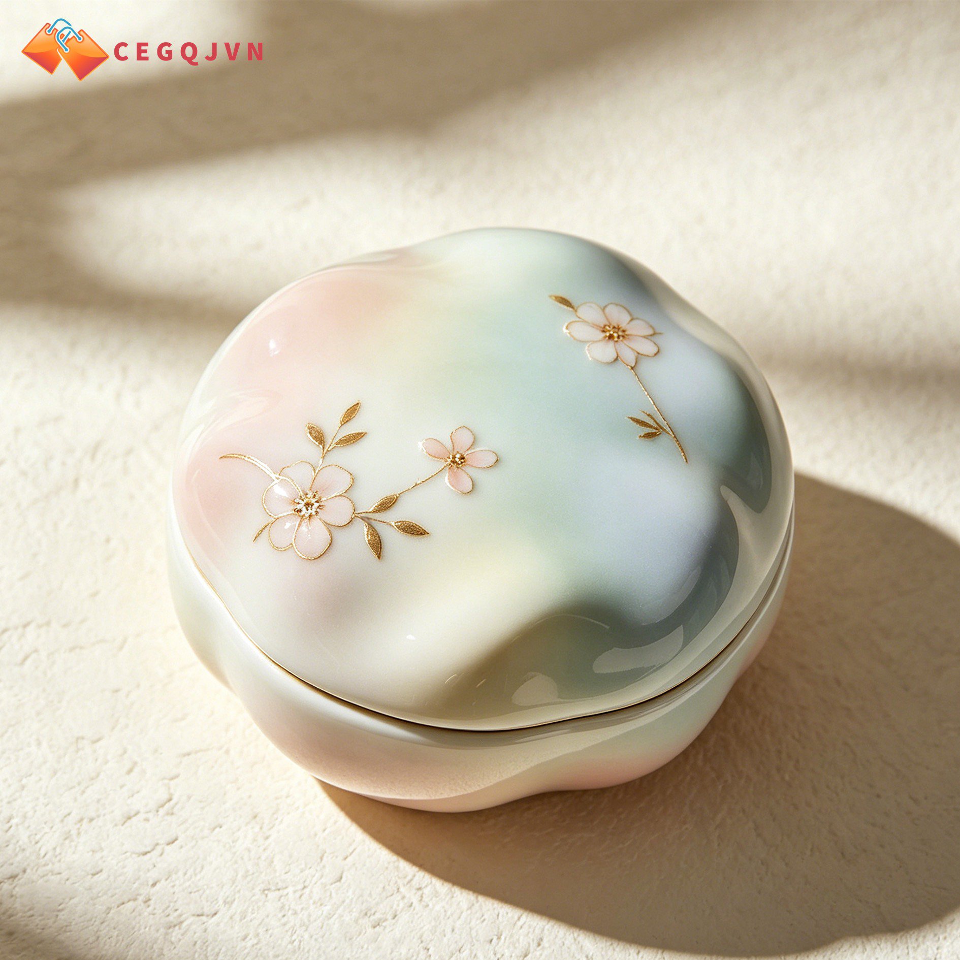Ceramic jewelry storage boxes for rings and earrings