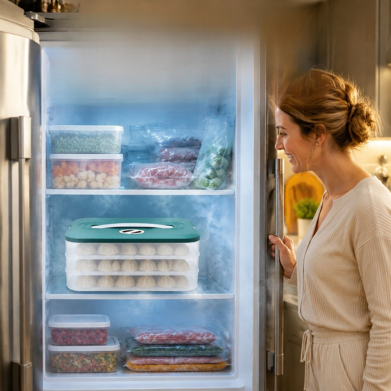 Home Sealed Freezer Food Storage Box for Rapid Freezing