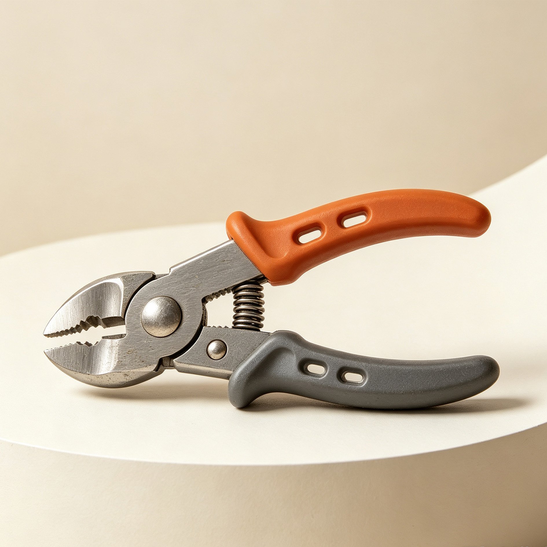 Orange-Gray Two-Color Wire Pliers