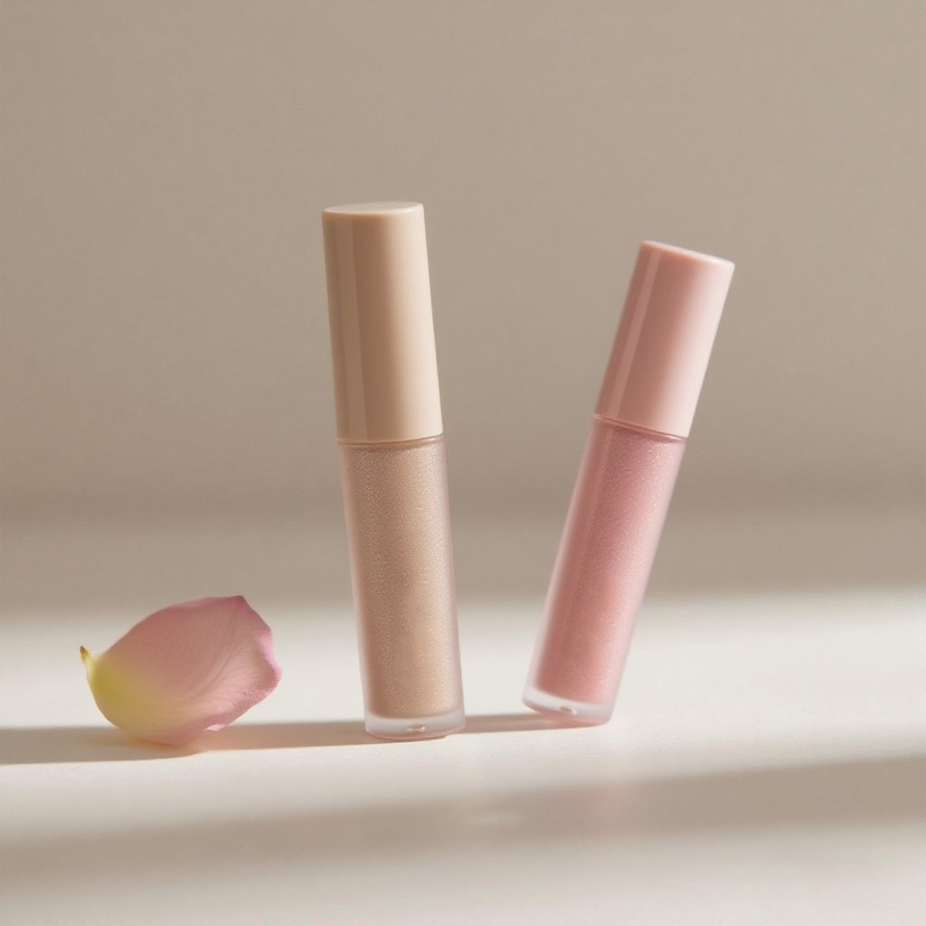 Set de două glossuri de buze nuanță nude 