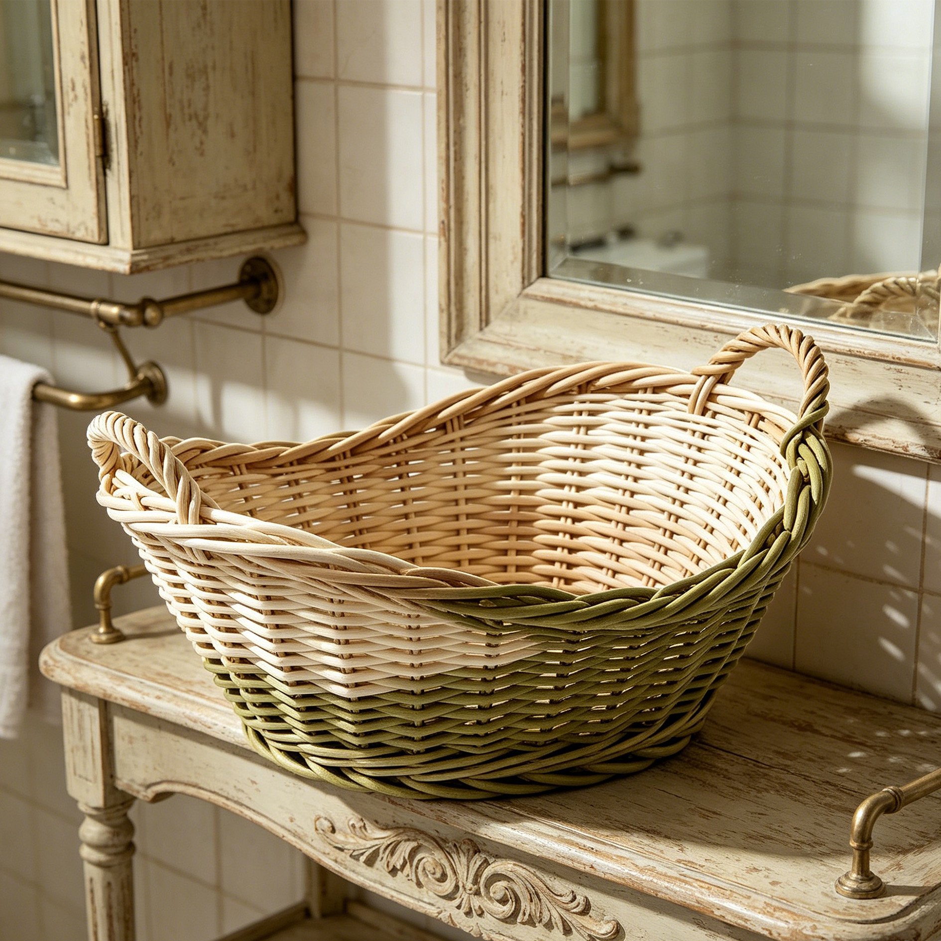 Handwoven Rattan Storage Baskets (Set of 2)