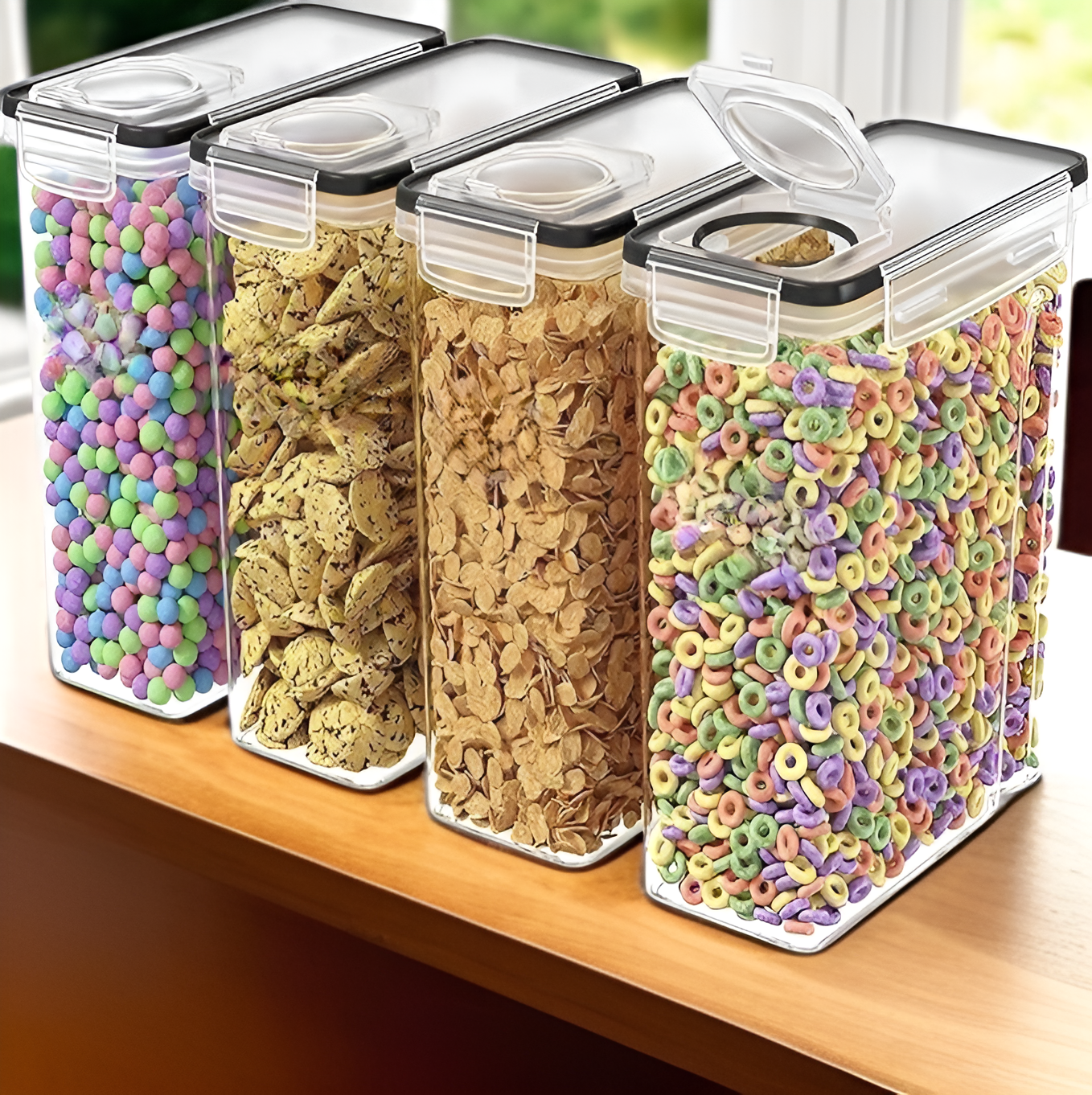 주방 식품급 투명 벨트 덮개 잡곡 수납 탱크