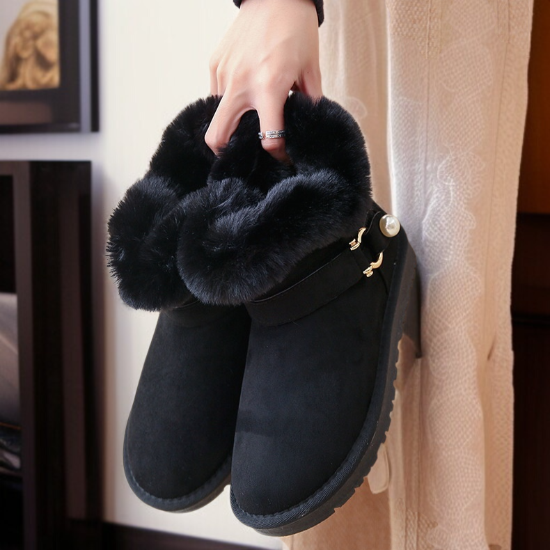 학생 하이탑 스노우 부츠 기모 면화 스니커즈 스노우 부츠 여성 스니커즈