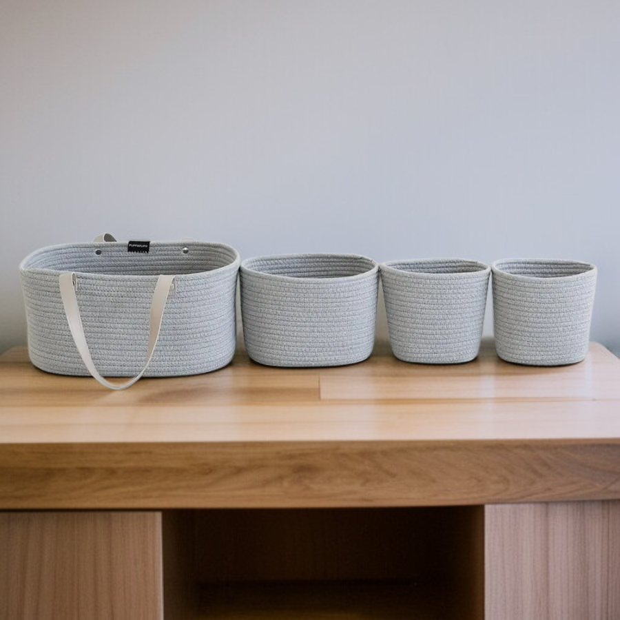 インテリアに合う収納バスケット