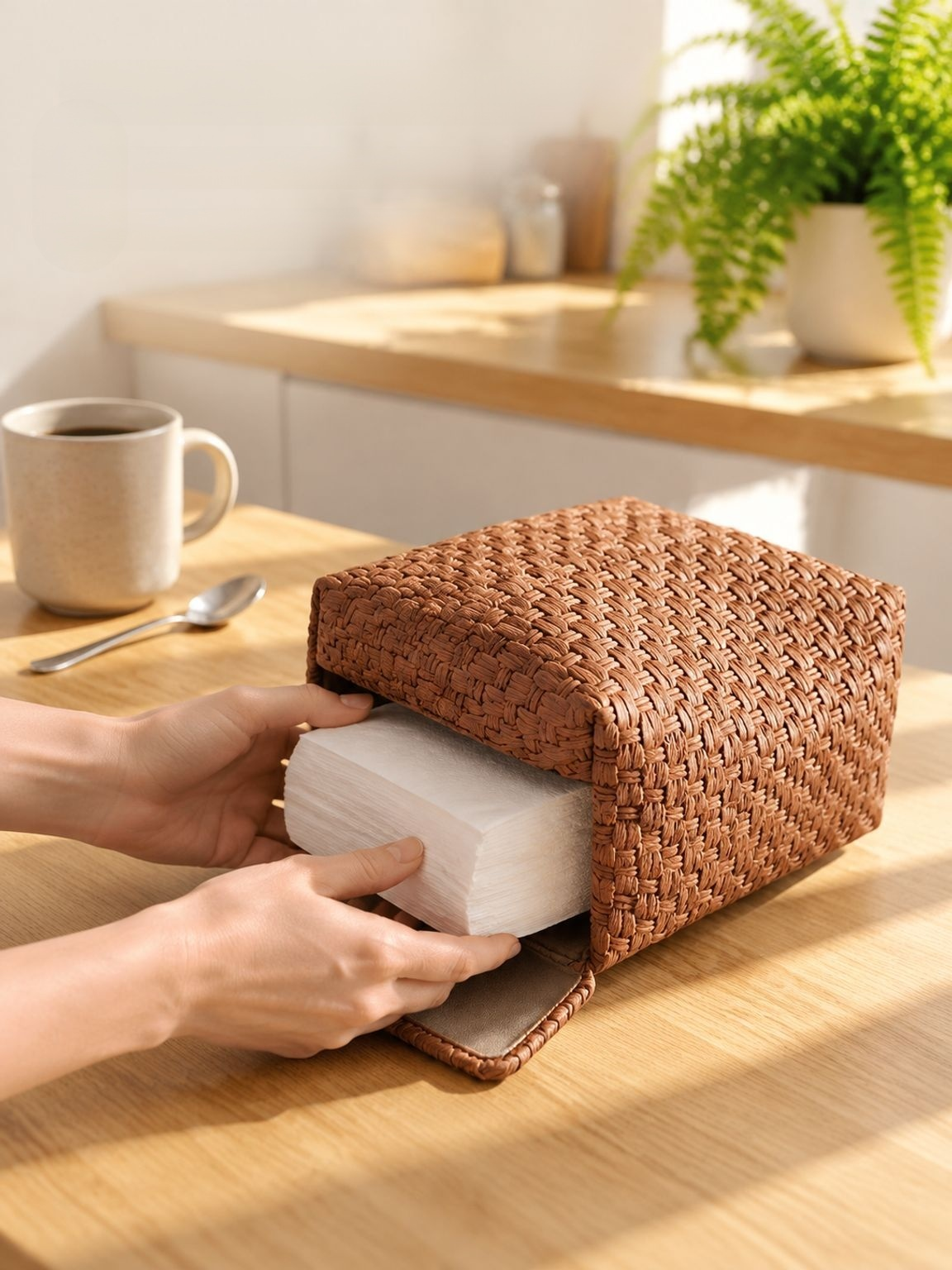 Luxuriöse Tissue Aufbewahrungsbox mit klassischem Vintage Look für Zuhause