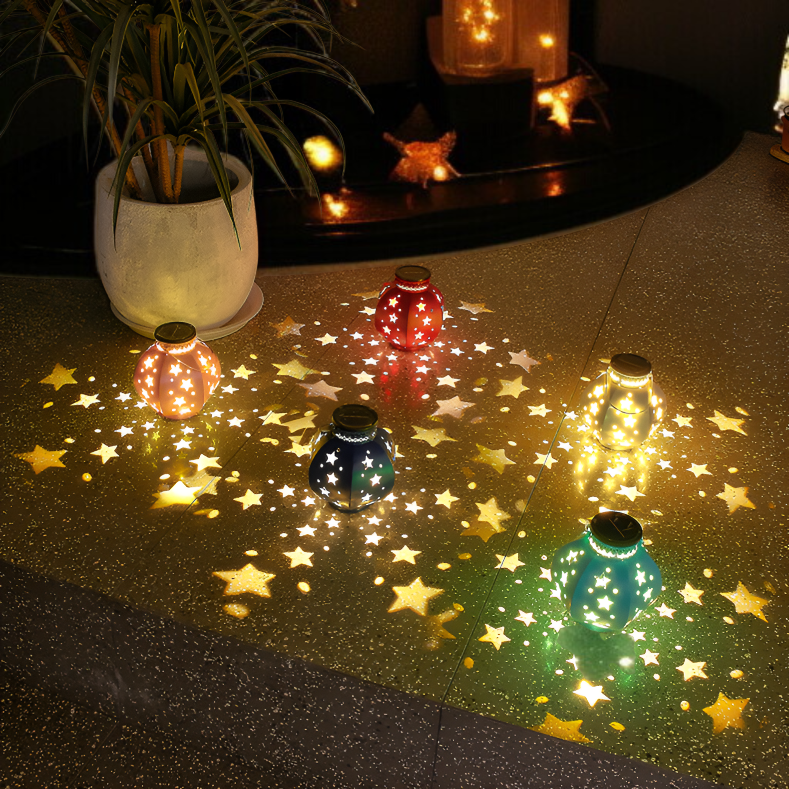 自動点灯するソーラーガーデンライト